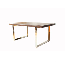 Home Design Furniture Mesa de jantar de madeira com perna Matal